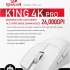Мышь беспроводная Redragon K1ng 4K Pro, игровая, Bluetooth/Радио, оптическая, USB, 26000dpi, белый [72212]
